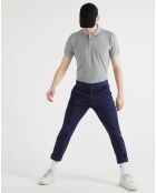 Pantalon chino Gabard uni bleu marine